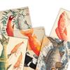 32 шт., Винтажные японские открытки с рыбами, Наклейки для украшения комнаты, Материалы для брошюр, Сувениры, Предметы коллекционирования и для отправки почтой