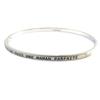[Q1215] - Silver 'Messages' Designer Steel Bracelet (I Am a Perfect Mom) - 60 Mm 3 Mm