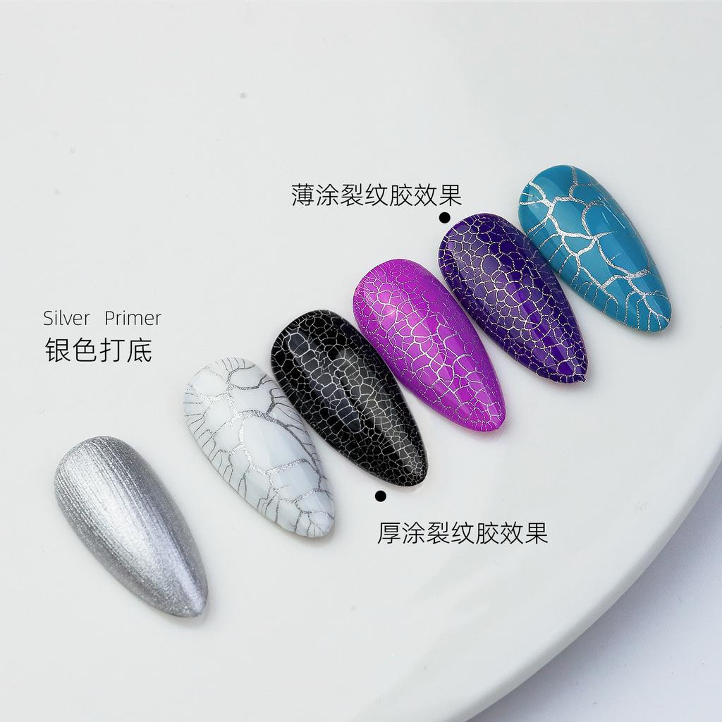Nail Art Crack Glue Cracked Marble Pattern Burst Change Uv Nail Polish Glue Set Nail Salon
