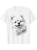 Pomeranian Dog Women's Cotton TShirt, Pure Cotton HighQuality Print, Durable And Longlasting, Casual And Fashionable