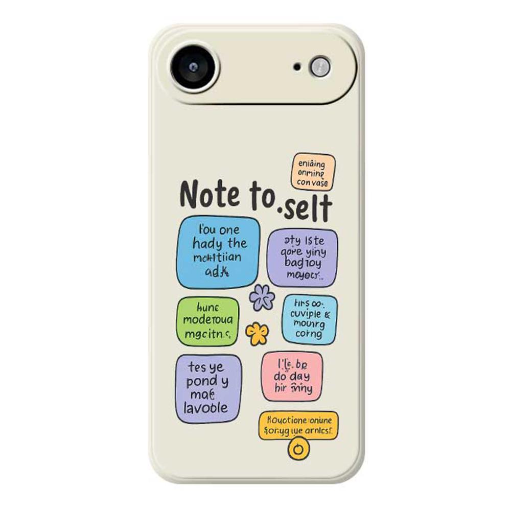 For iPhone 17 Air Case Colored Sticky Notes Pattern Printing Straight Edge TPU Phone Back Cover