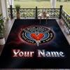 Custom Text Printed Rug Bon Jovi Non Slip Floor Carpet For Home Room Decor