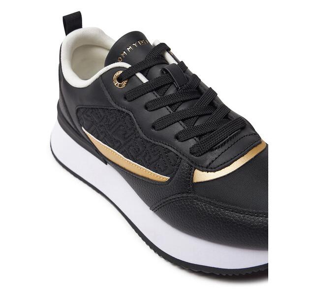 Tommy Hilfiger Monogram Runner FW0FW08248 Black Sneakers