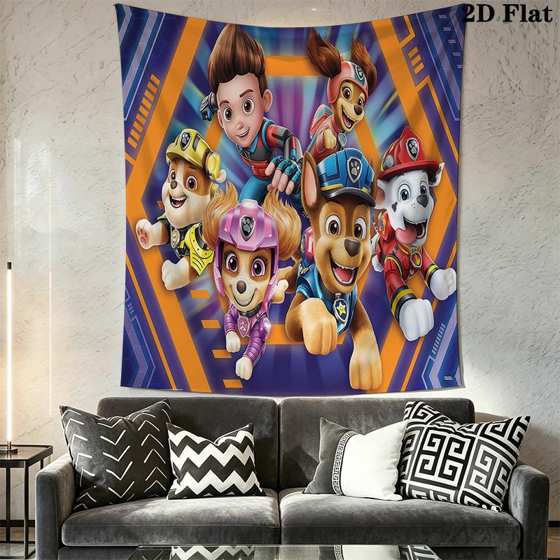 Paw Patrol Adventure Quest Tapestry Background Cloth Fashion Print Soft Home Decor Work Of Art