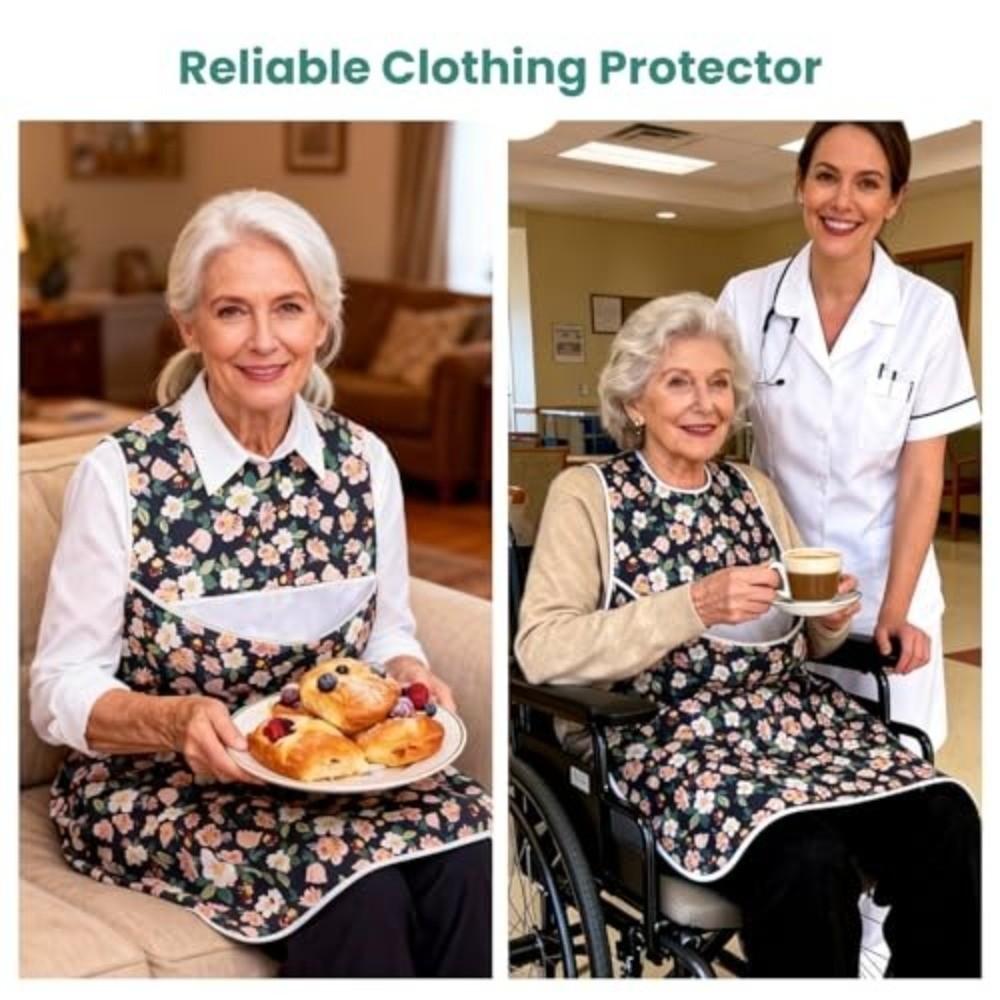 Oil Proof Adult Bibs Washable Elderly Bib Dirty Resistant Mealtime Bib Elderly Care