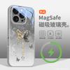 Чехол для телефона Apple 16promax со змеей-бабочкой, новогодний красный iPhone15Pro, Guochao 14pm с подставкой