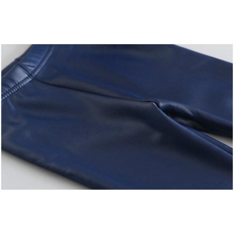 Новые леггинсы для маленьких девочек, зимние детские толстые бархатные леггинсы, брюки-карандаш, детские теплые брюки, леггинсы из искусственной кожи, узкие брюки