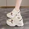 Factory Straight Hair Inner Height Increase Dad Shoes 2025 New Women's Spring and Autumn Platform Sports Shoes Show Smaller Casual Women's Shoes