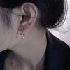 Серьги-гвоздики крестик из серебра S925 с цирконием - Нишевый дизайн, Высококлассный, Изысканный женский аксессуар