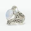 Rainbow Moonstone Gemstone Ring, Solid 925 Sterling Silver Ring, Handmade Designer Ring, Wedding Ring, Boho Jewelry