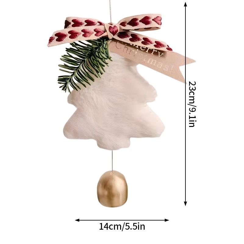 Christmas Bell Hanging Decoration Doorbell Christmas Party Hanging Decoration Creative Glitter Christmas Tree Keychain Pendent
