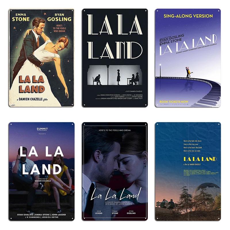 Best Dancing La La Land alternative movie Poster Metal Sign Poster Design Wall Mural Classic Funny Cinema Tin Sign Poster