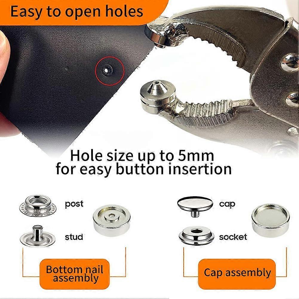 20 Sets Snap Fastener Tool Kit Heavy Duty Snap Button Tool Kit