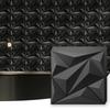 10 шт. Матовые черные ПВХ 3D ромбовидные стеновые панели Легкая DIY установка для гостиной, спальни, кухни, стеновые панели для ТВ-фона