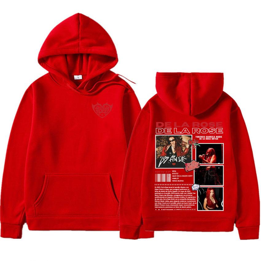 2025 De La Rose Album Fashion Printed Hoodies for Men and Women High Quality Punk Hoodies Harajuku Casual Warm Sweatshirts