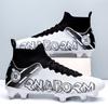 35-45 Men's High-top Football Boots Large Size Long Nails Leather Boys Soccer Shoes Nailing Anti-slip Football Boots