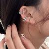 Korean S925 Sterling Silver Geometric Ear Clip for Women - No Piercing Required, Stylish and Simple Niche Jewelry.