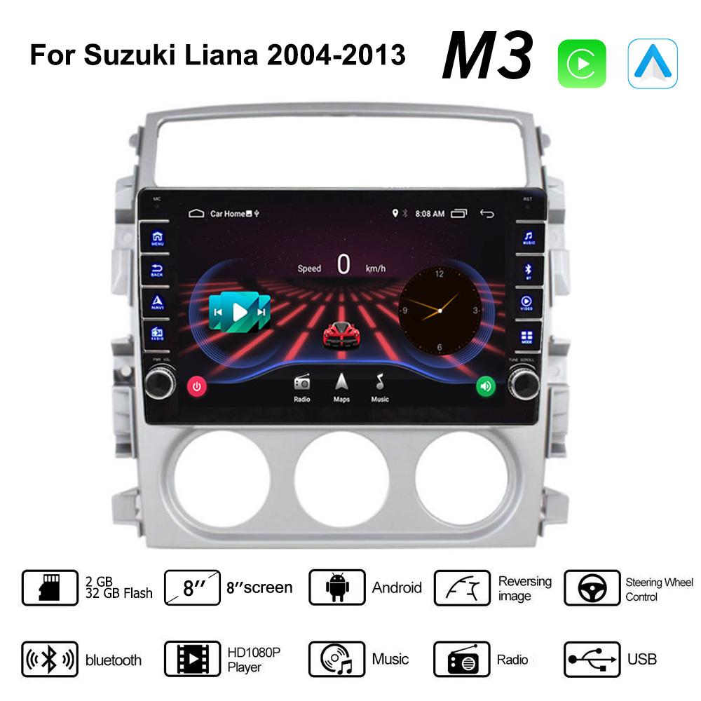 Для Suzuki Liana 2004-2013 с кнопкой Android автомобильный радиоприемник мультимедийный плеер навигация стерео GPS 2 Din Carplay 2 + 32 ГБ