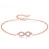 European and N Fashion Bracelet Infinite 8 Characters Simple Zircon Rose Gold Bracelet