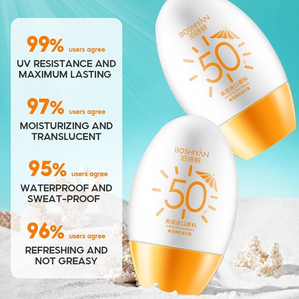 2pcs Whitening Sunscreen SPF50+ UV Protection Sun Screen Moisturizing Brightening Sunblock Skin Care