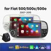 Android 13 Car Radio Player For FIAT 500 Abarth 2007-2015 Multimedia GPS Navigation Autoradio Support Carplay RDS DAB
