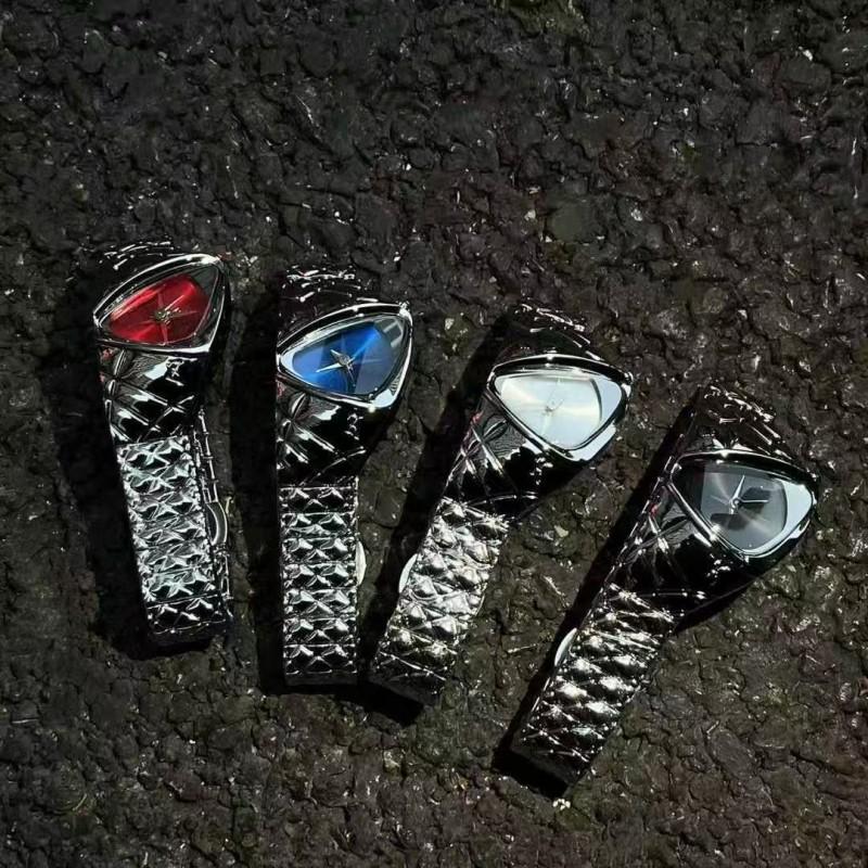 Y2K Retro Alien Eye Design Quartz Watch Men Women Stainless Steel Buckle 40mm Flower Dial 30M Water Resistant