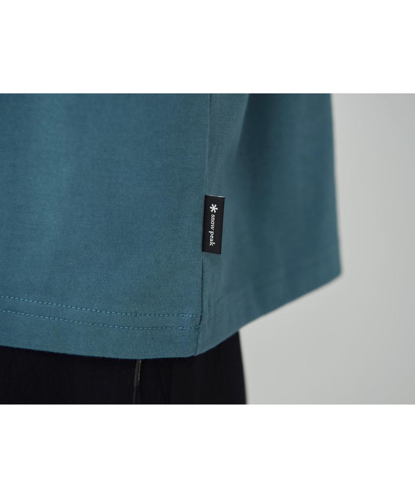 Футболка с логотипом Snow Peak, размер идеально подходит для активного отдыха, XL, синяя, TS-25SU101, фестивали, кемпинг,