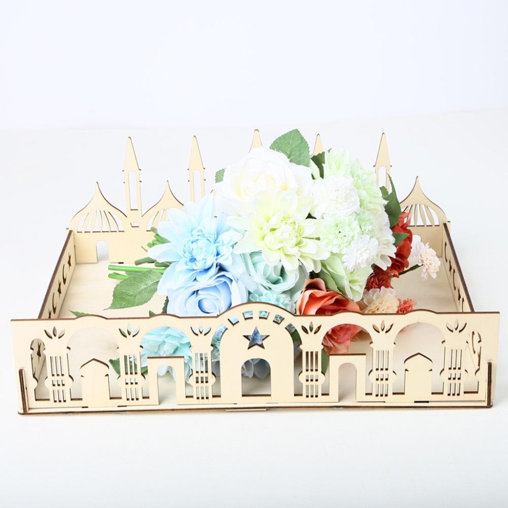 Деревянный EID деревянный поднос Ид Мубарак Рамадан украшения исламский Ид аль-фитр поставки подарки