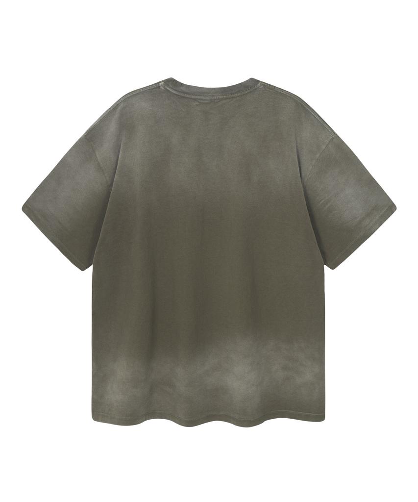 LXT 16S Pigment Bleach Washed Short Sleeve T-Shirt [Khaki]