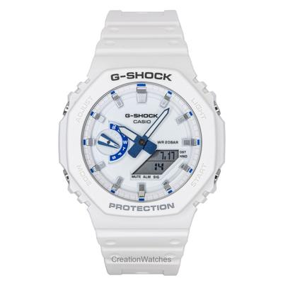 G-Shock Аналогово-цифровые часы с полимерным ремешком, белый циферблат, кварцевые GA-2100HDS-7A 200 м Мужские часы