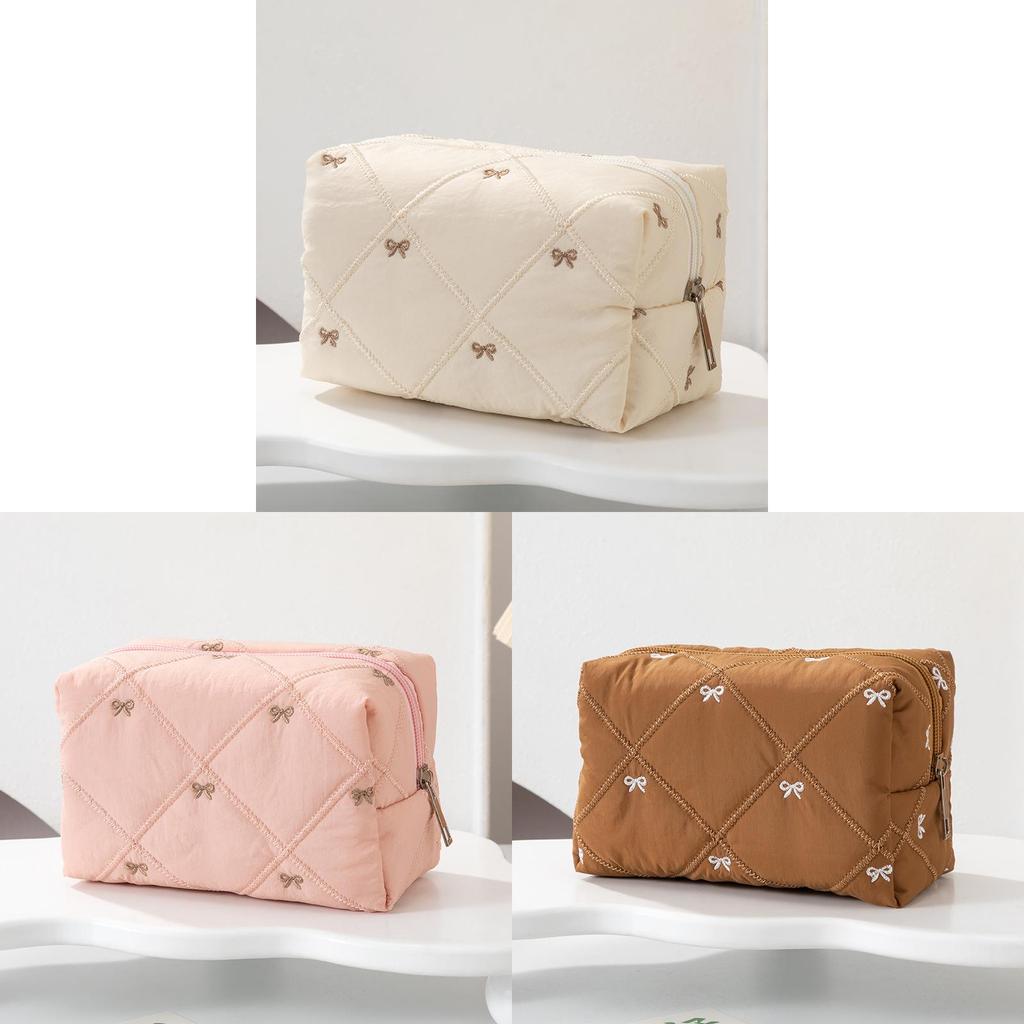 Butterfly Knot Cosmetic Bag For Travel And Home Use With Lightweight Durable Polyester Fabric