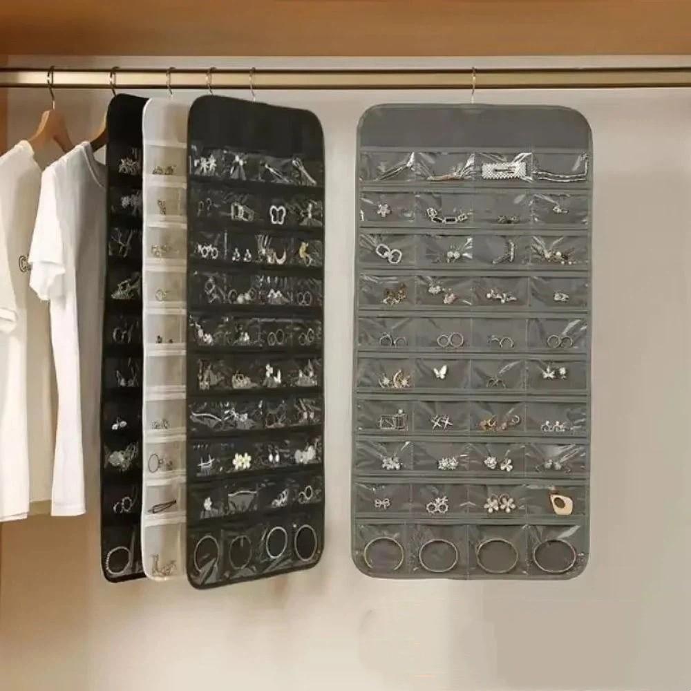 Large Capacity Jewelry Storage Bag Foldable Jewelry Display Holder Hanging Storage Bag Home Use