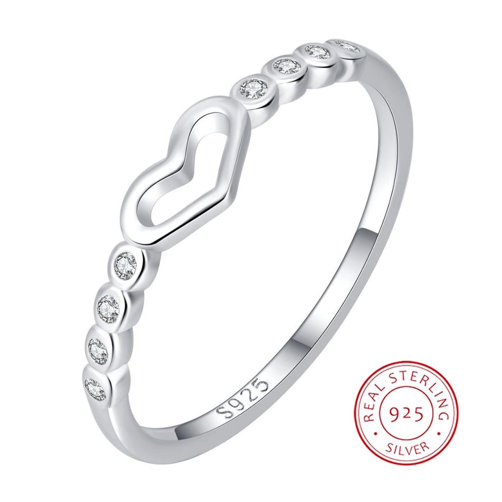 Модное круглое кольцо для пары в форме сердца для женщин, обручальное свадебное кольцо из стерлингового серебра, ювелирные изделия для вечеринки, кольца из стерлингового серебра 925 пробы для женщин