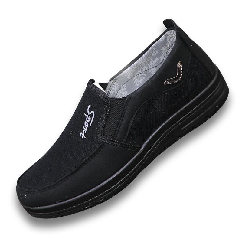 Старая Пекинская тканевая обувь. Мужская тканевая обувь. Повседневная обувь на плоском каблуке. Мягкая подошва для среднего и пожилого возраста.