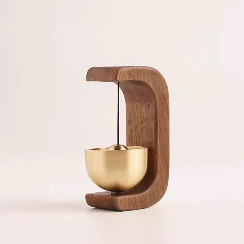 1Pcs Entrance Doorbell Shopkeeper'S Bell Wind Bell Door Opening Wooden Clock Reminder For Home Small Bell Decorations