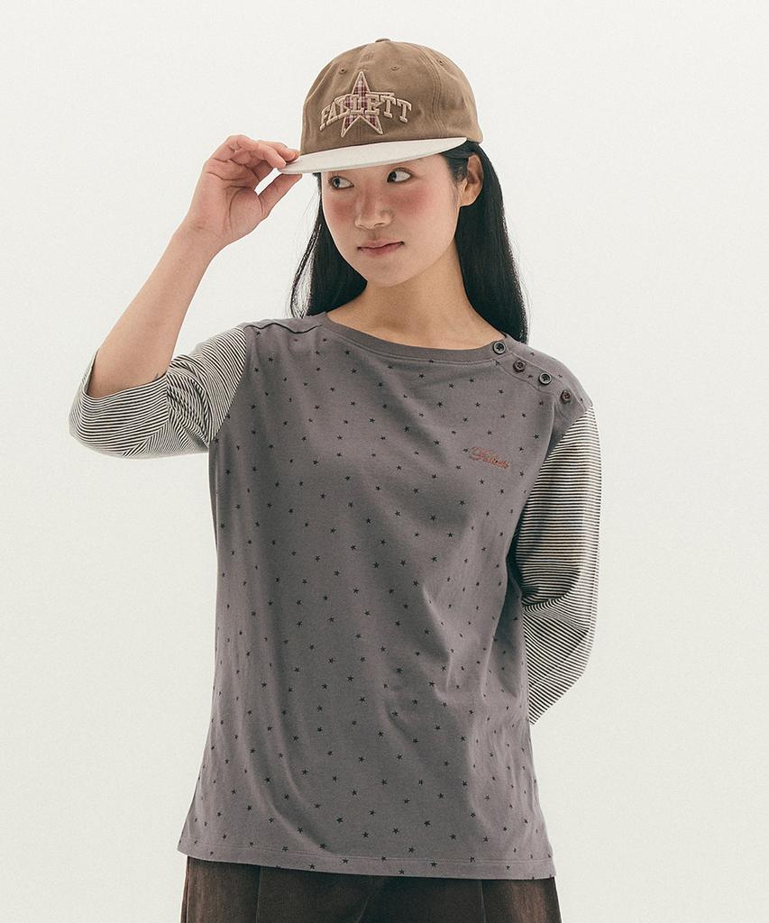 FALLETT Small Star Long Sleeve Charcoal