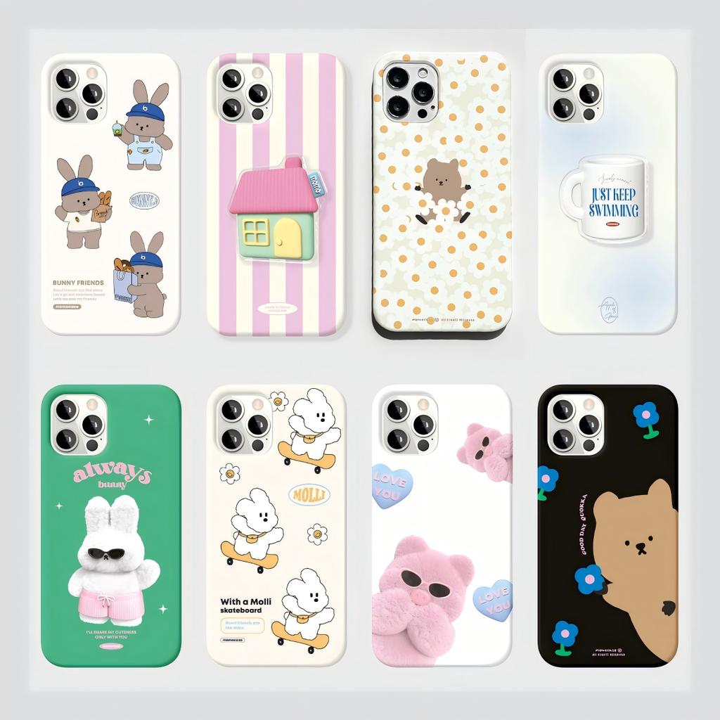 Y2K Ins Корейские Наклейки Чехол для Телефона для iPhone 17 16 15 14 13 12 11 Air Pro Max X XS XR XSMax 7 8 Plus Глянцевая Пленка Жесткий PC Чехол