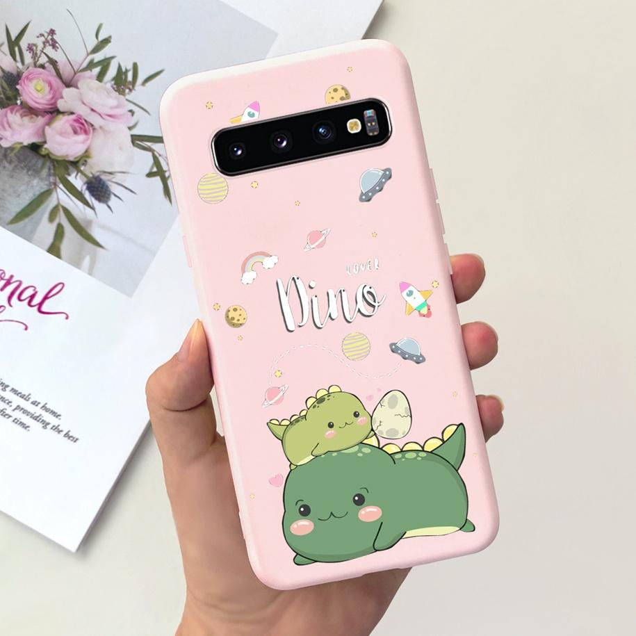 For Samsung S10 Plus SM-G975F Case Cute Dinosaur Duck Cartoon Soft Silicone Phone Cover For Samsung Galaxy S10 S10e G973F Bumper