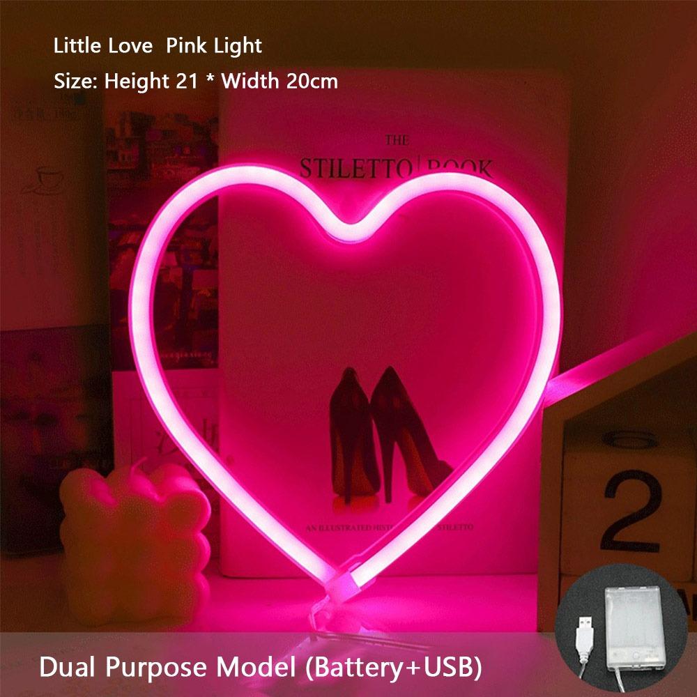 LED Atmosphere Light Love Shape Light Battery Powered Wall Lamp  Valentine's Day Gifts