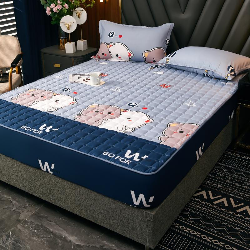 Наматрасник Моющаяся простыня на подкладке Простые покрывала Дышащий стеганый наматрасник (Без наволочки)