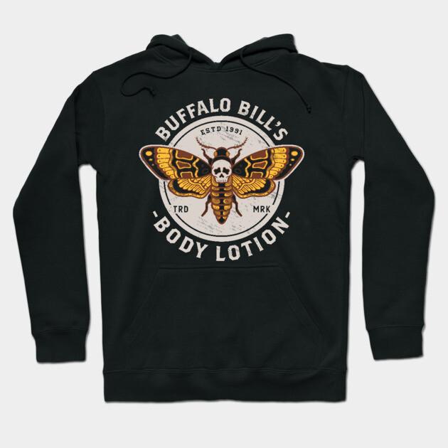 Vintage Distressed Buffalo Bill Body Lotion Horror Graphic Cotton Hoodie