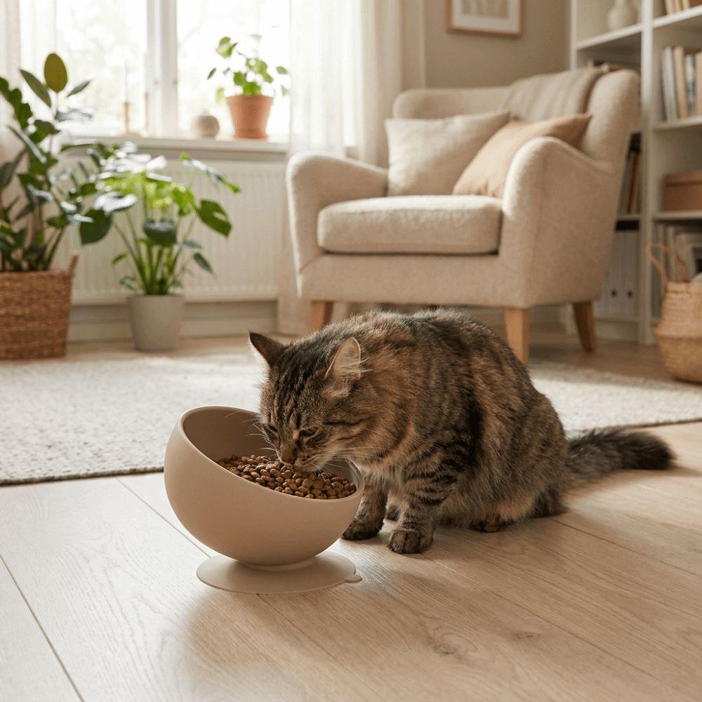 Non-Slip Silicone Pet Bowl Neck Protection Dog Food Bowl Elevated Feeder for Cats Dogs