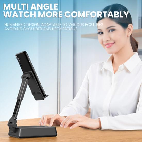 Подставка для мобильного телефона с Bluetooth-совместимым динамиком Портативная складная подставка для телефона Держатель для USB-накопителя Быстрозарядный держатель для телефона