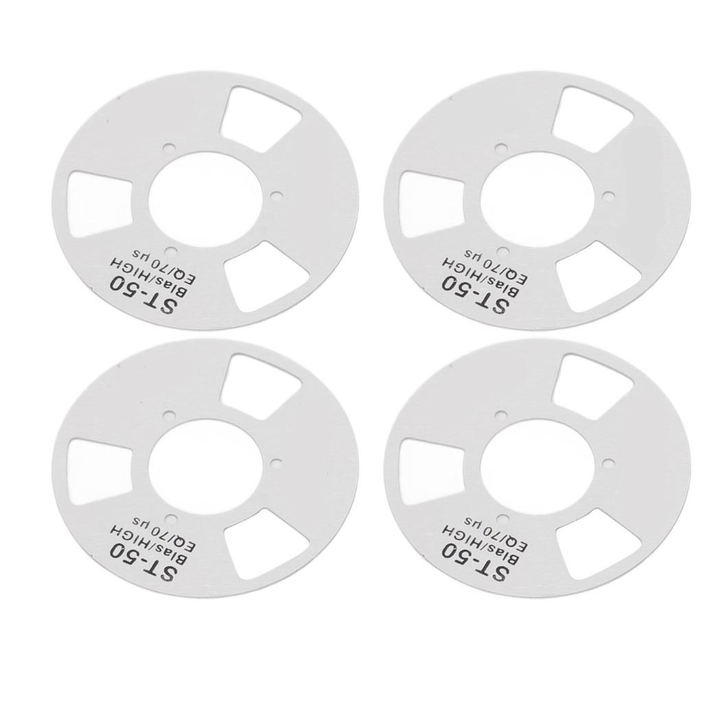 Reel to Reel Cassette Retro Blank Metal Reel Cassette Tape with 4 Reels 2 Wheel for Music Recording