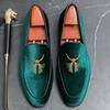 Модные мужские бархатные туфли для вождения с вышивкой, удобные, деловые, свадебные, синие, зеленые лоферы, Sapatos Tenis Masculino
