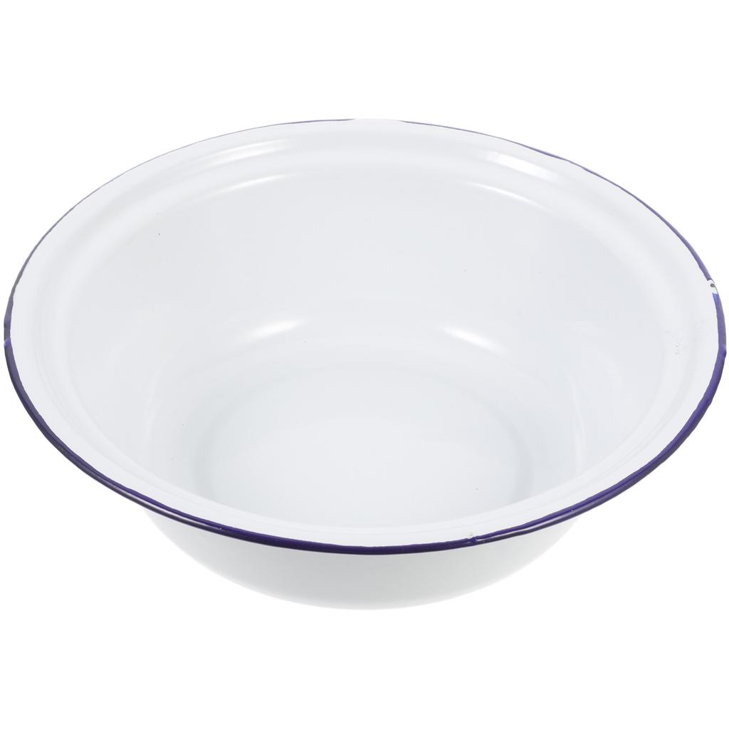 Старомодная эмалированная миска для дома с загнутыми краями, для овощей и фруктов, для смешивания супа, салата, кухонный держатель, контейнеры для еды