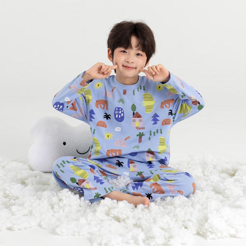 Boys' 2025 Full Print Spring/Autumn Pajama Set