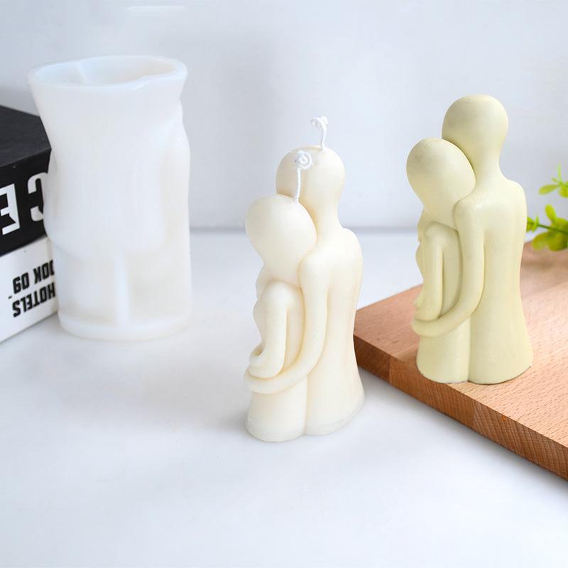 Силиконовая форма Hanwen для украшения свечей-объятий семейной пары