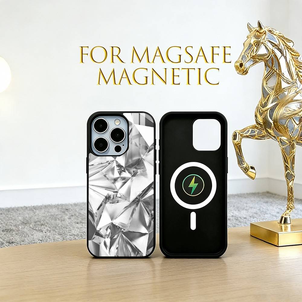 prism Phone Case For iPhone17,16,15,14,13,12,11 Plus,Pro Magnetic For Magsafe Wireless Charging