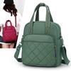 New embroidered thread rhombus women's backpack large capacity multi-purpose bag women's hand shoulder oblique straddle backpack